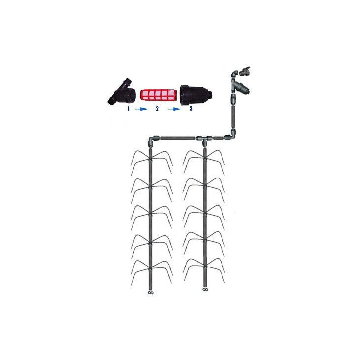 Kasvuhoone kastmissüsteem KETURKOJIS gravitatsiooniline 10/15m - Kasvuhooned24.ee
