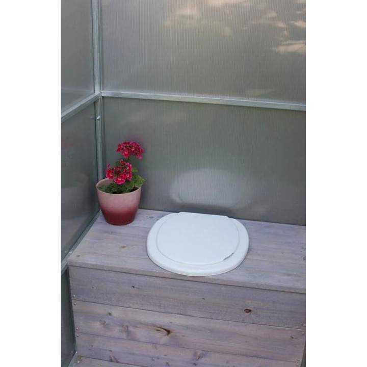 ĀRA TUALETE AR KOKA PACĒLUMU (BALTA)