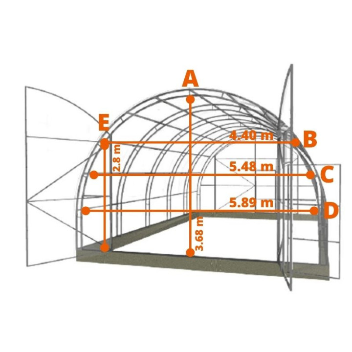 Šiltnamis FERMERIS (6.0 m pločio) - Sodenis.lt