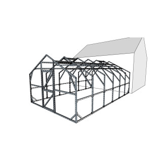 Dvišlaitis šiltnamis 3500×6000 – Tvirtas ir erdvus modelis | Sodenis.lt