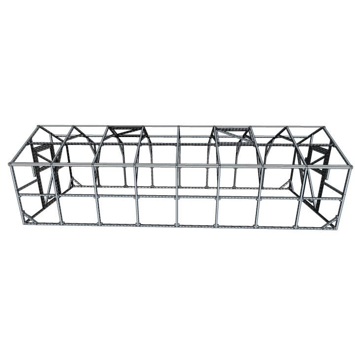 Dvišlaitis šiltnamis 2760x7820 – Erdvus ir patvarus modelis | Sodenis.lt