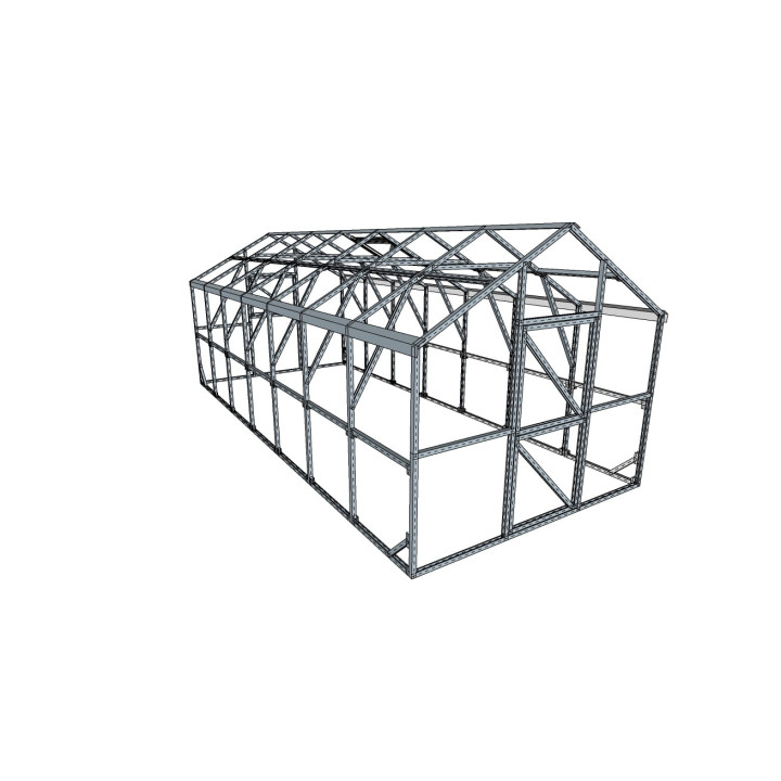 Dvišlaitis šiltnamis 2900x6650 – Erdvus ir patvarus modelis | Sodenis.lt