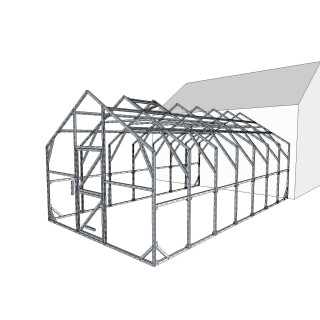 Divslīpju siltumnīca 3500x6400 – Plašs un izturīgs modelis | Siltumnicucentrs.lv