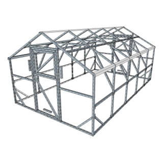 Dvišlaitis šiltnamis 3000x5000  – Erdvus ir patvarus modelis | Sodenis.lt