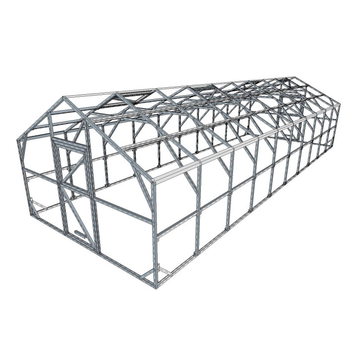 Dvišlaitis šiltnamis 3500x10000  – Erdvus ir patvarus modelis | Sodenis.lt