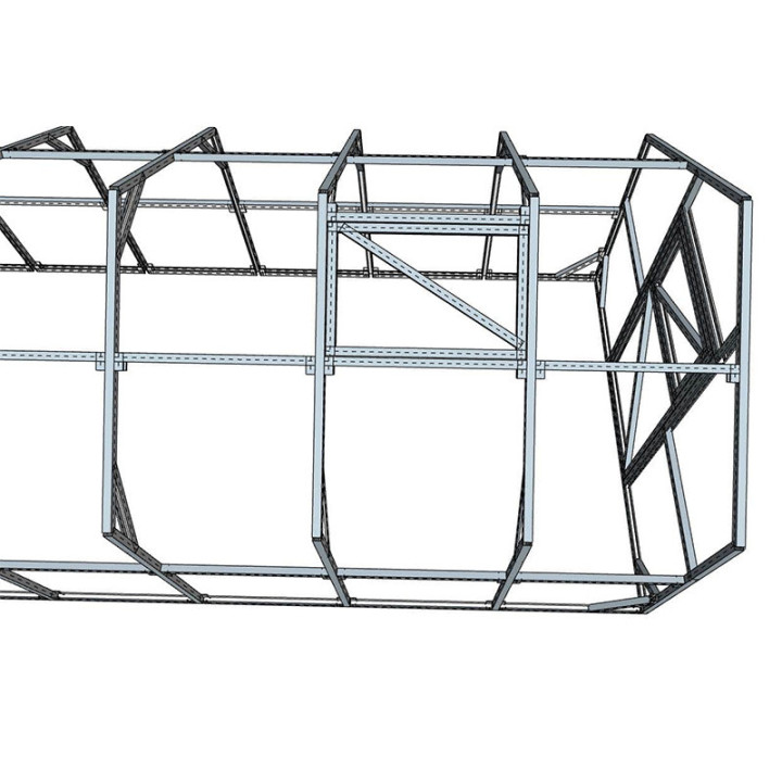 Kahekaldega kasvuhoone 2655×7525 – Kvaliteetne ja vastupidav konstruktsioon | Kasvuhooned24.ee