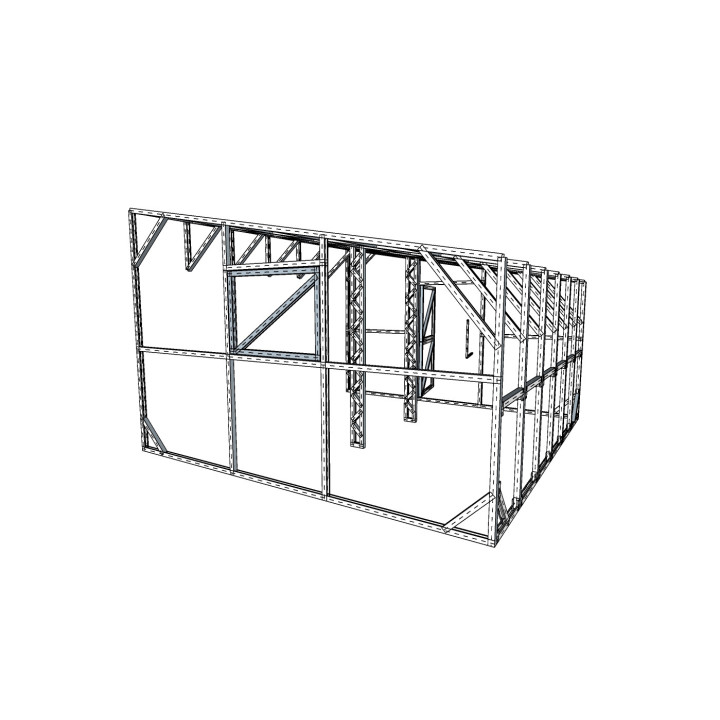 Vienšlaitis šiltnamis 3450×3640 – Kokybiška ir patvari konstrukcija | Sodenis.lt