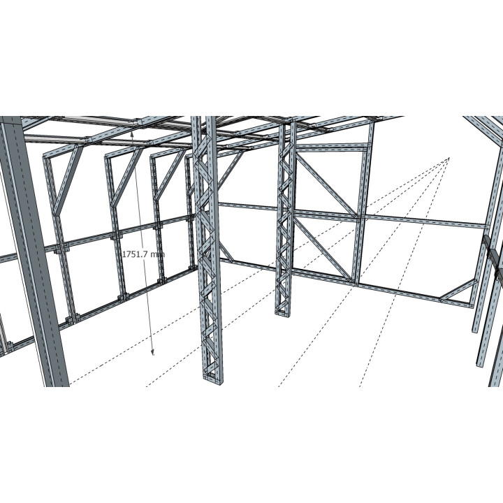 Vienšlaitis šiltnamis 3450×3640 – Kokybiška ir patvari konstrukcija | Sodenis.lt