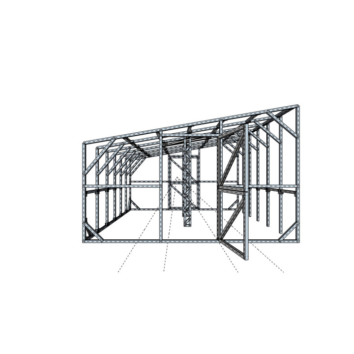 Vienšlaitis šiltnamis 3450×3640 – Kokybiška ir patvari konstrukcija | Sodenis.lt