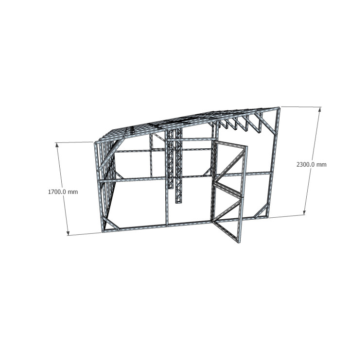 Vienšlaitis šiltnamis 3450×3640 – Kokybiška ir patvari konstrukcija | Sodenis.lt