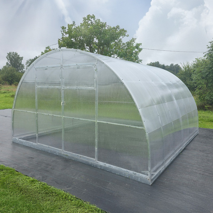 Kasvuhoone Profi – 20×40 mm profiil, 0,8 mm teras, laiad uksed, Polygal kate