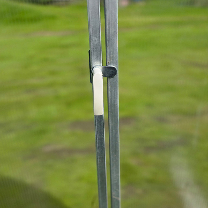 Šiltnamis Profi – 20×40 mm profilis, 0,8 mm plienas, plačios durys, Polygal danga