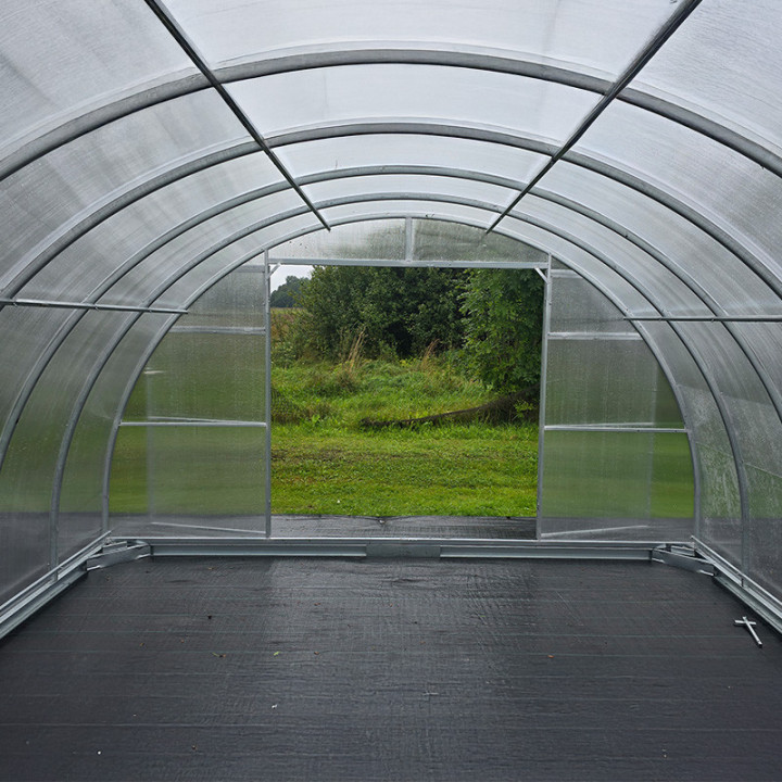 Kasvuhoone Profi – 20×40 mm profiil, 0,8 mm teras, laiad uksed, Polygal kate