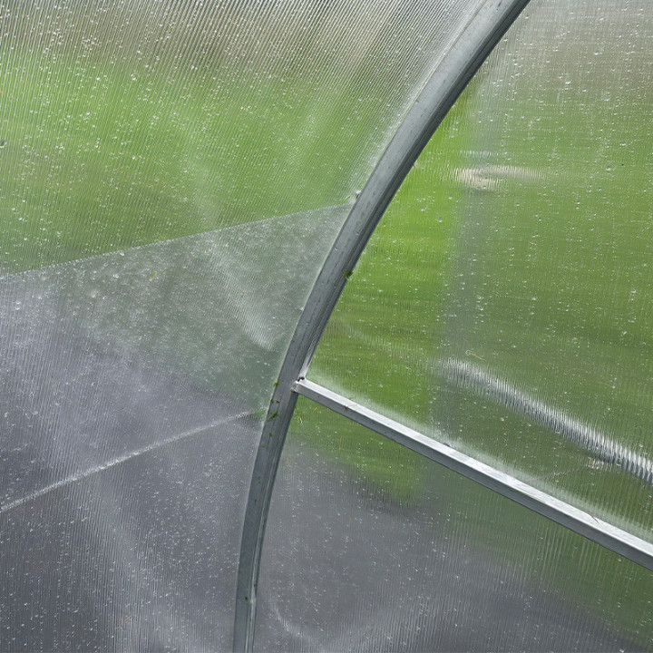 Šiltnamis Profi – 20×40 mm profilis, 0,8 mm plienas, plačios durys, Polygal danga