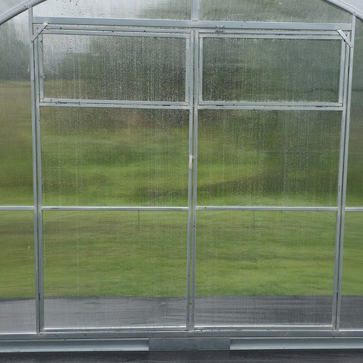 Kasvuhoone Profi – 20×40 mm profiil, 0,8 mm teras, laiad uksed, Polygal kate